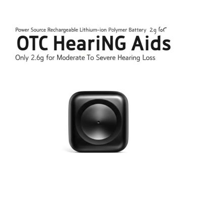 পাওয়ার সোর্স রিচার্জেবল লিথিয়াম-আয়ন পলিমার ব্যাটারি ওটিসি হিয়ারিং এইডস শুধুমাত্র মাঝারি থেকে গুরুতর শ্রবণশক্তির ক্ষতির জন্য ২.৬ গ্রাম