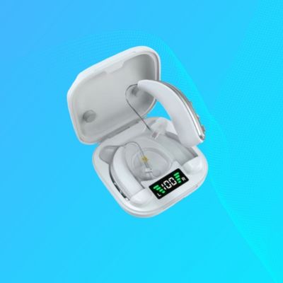 সক্রিয় গোলমাল বাতিলকরণ 8-চ্যানেল চিপ উচ্চ-ক্ষমতা বেগুনি হালকা ল্যাম্প সহ অদৃশ্য শ্রবণ এইডস