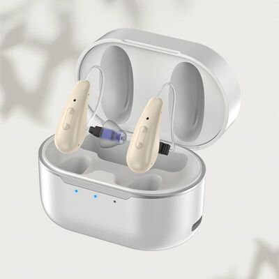 শ্রবণ প্রতিবন্ধী এমপ্লিফায়ার পোর্টেবল সাউন্ড এমপ্লিফায়ার ডিভাইস অ্যাডজাস্টেবল ভলিউম কন্ট্রোল এবং উন্নত শ্রবণ ক্ষমতার জন্য অডিও সহ